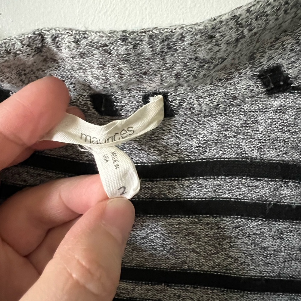 Plus Size Maurices Open Striped Light Cardigan Wi… - image 3